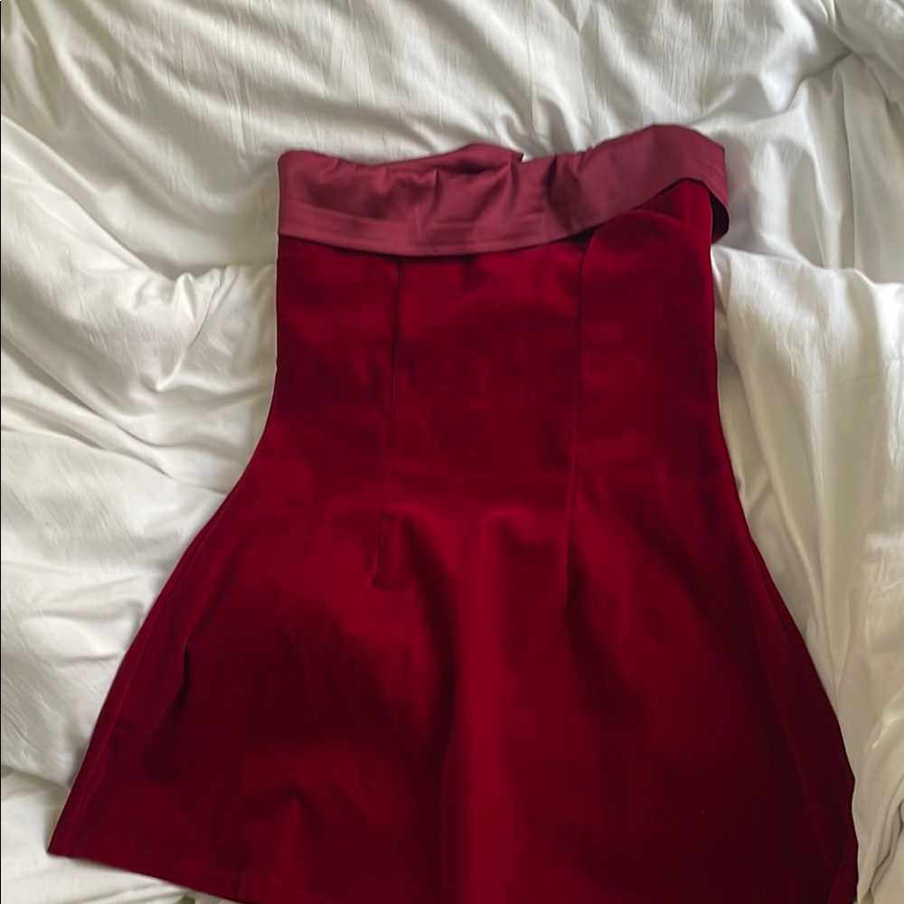 Vibrant Red Mini A-line Dress for Cocktail Night Out